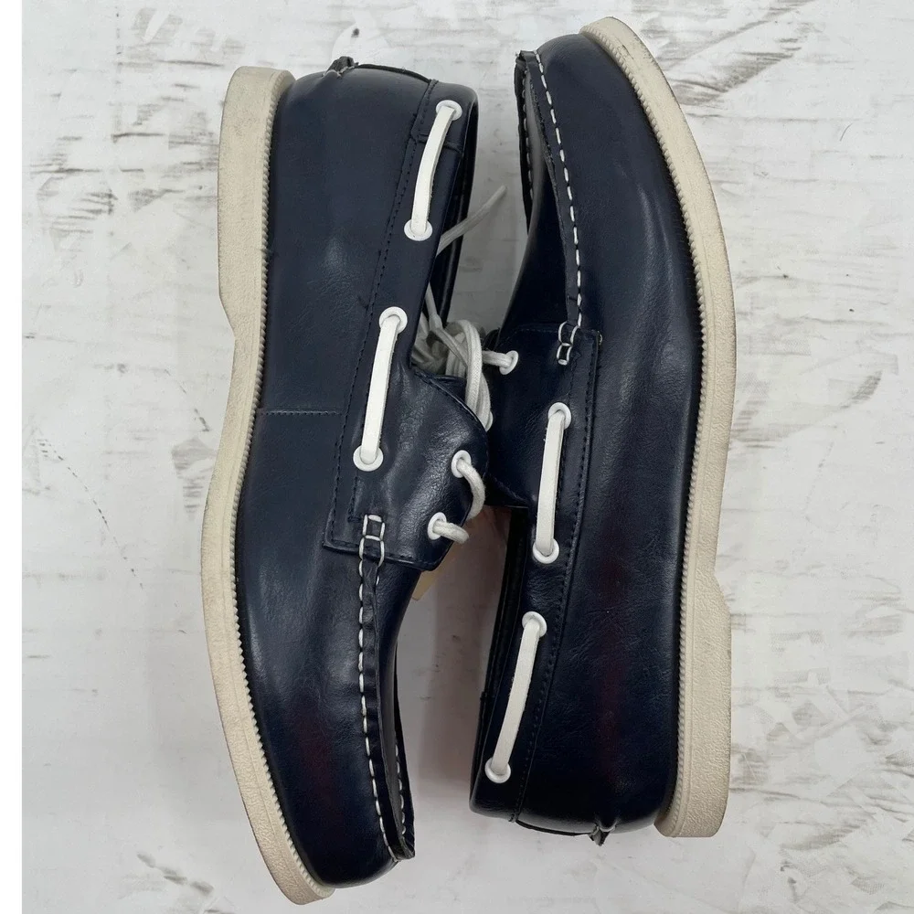 Club Room Mens Boat Shoes Navy Blue Good